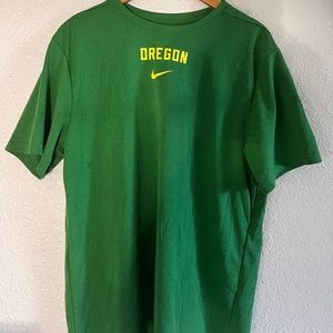 Nike Oregon Ducks Green Dri-Fit Team Issue Tee Shirt T-Shirt